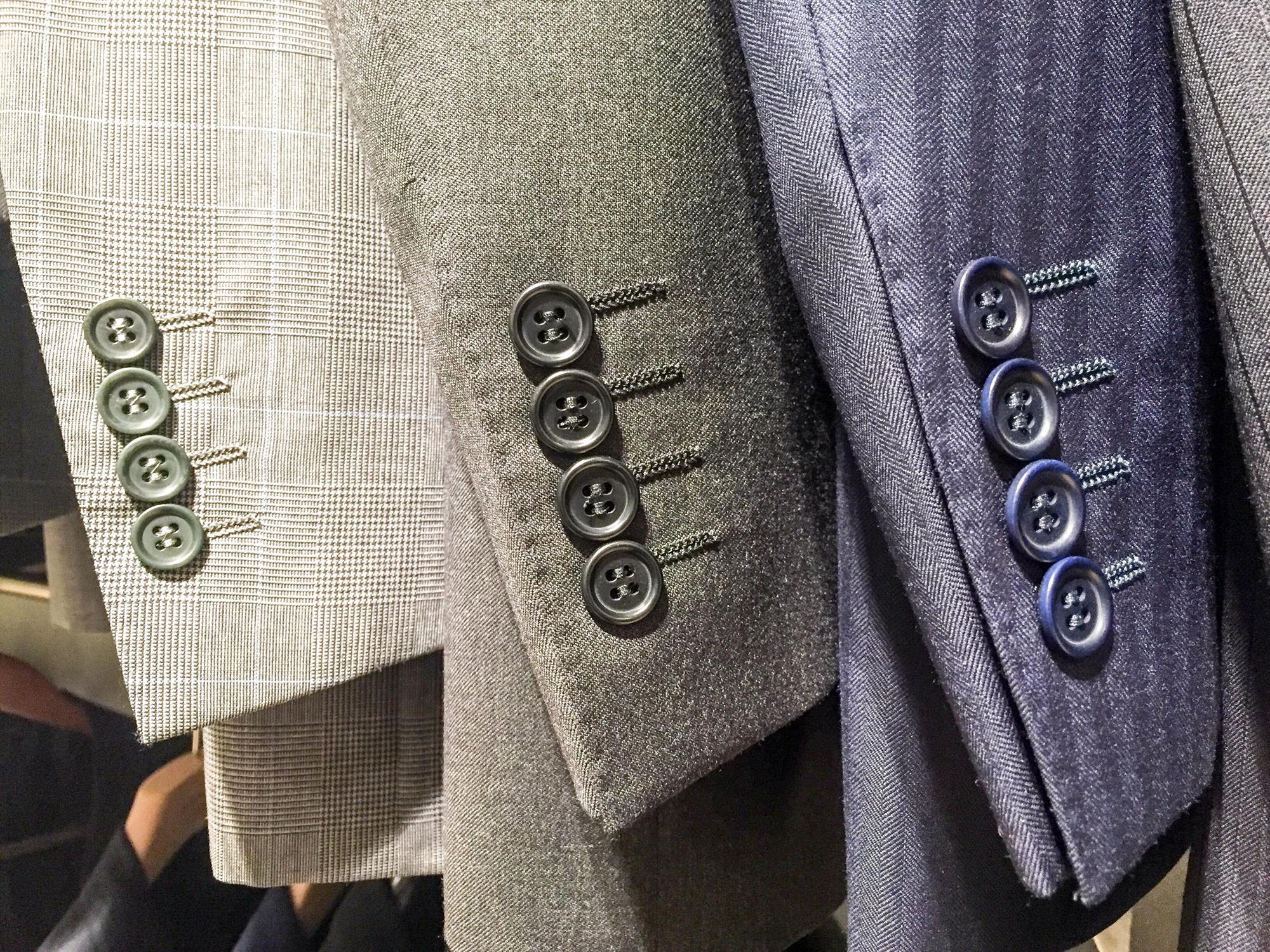 Monogram embroidered on linen jacket